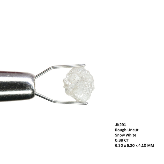 0.89 CT Rough Uncut Snow White Diamond For Proposal Ring | Engagement Ring | Wedding Ring