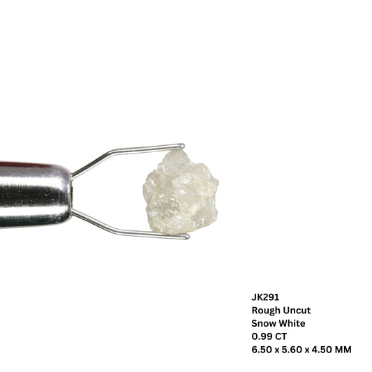 0.99 CT Snow White Rough Uncut Diamond For Statement Jewelry | Engagement Ring