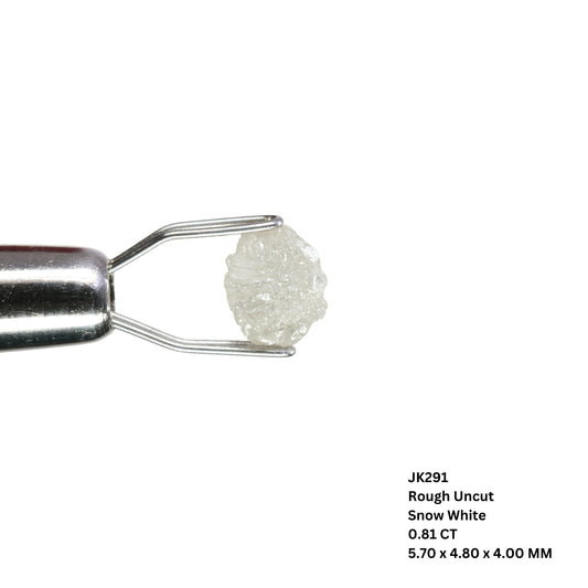 0.81 CT Fancy Snow White Rough Uncut Diamond For Statement Jewelry | Diamond Ring
