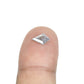 0.55 CT Kite Shape Salt And Pepper Rustic Diamond Engagement Ring