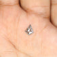 0.49 CT Kite Shape Salt And Pepper Rustic Natural Diamond For Bezel Set Ring | Halo Set Ring | Gift For Her