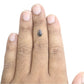 1.69 CT Pear Shape Salt And Pepper Rustic Diamond For Pendant | Diamond Ring | Gift For Her