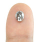 1.42 CT Oval Shape Salt And Pepper Rustic Diamond For Halo Set Ring | Wedding Gift