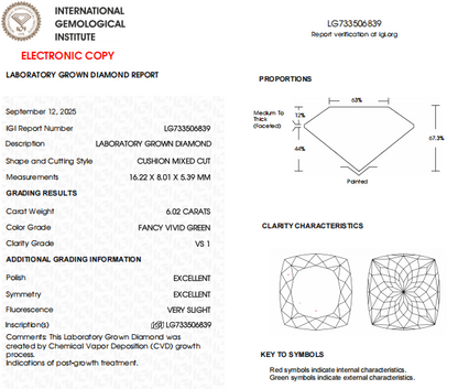 Long Cushion Cut Lab Created IGI Certified Diamond For Best Jewelry