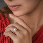 Unique Engagement Ring 2.5 CT Emerald Cut Moissanite Ring in 14k Solid Gold Vintage Ring for Women Gold Promise Ring Solitaire Ring