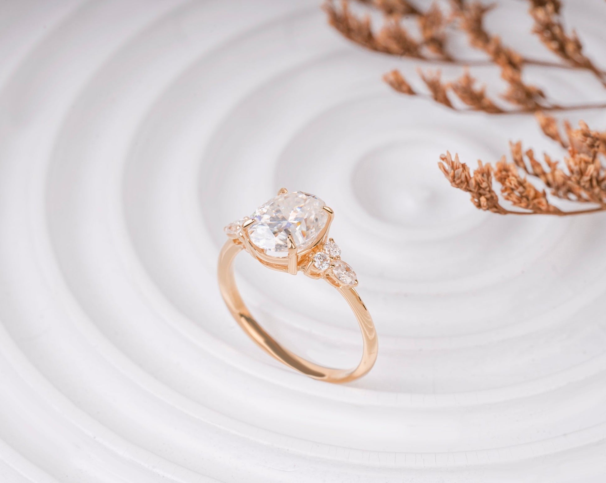 Oval simulated diamond ring sales