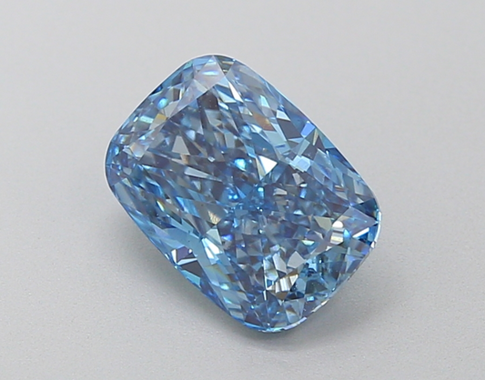 2 Carat Blue Color Cushion Shape Lab Grown Diamond