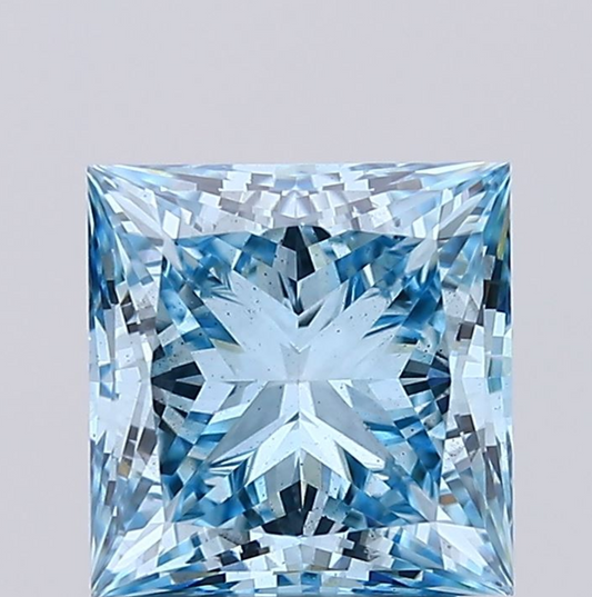 2 CT Princess Cut Lab Grown Diamond | IGI Certified Fancy Color Diamond