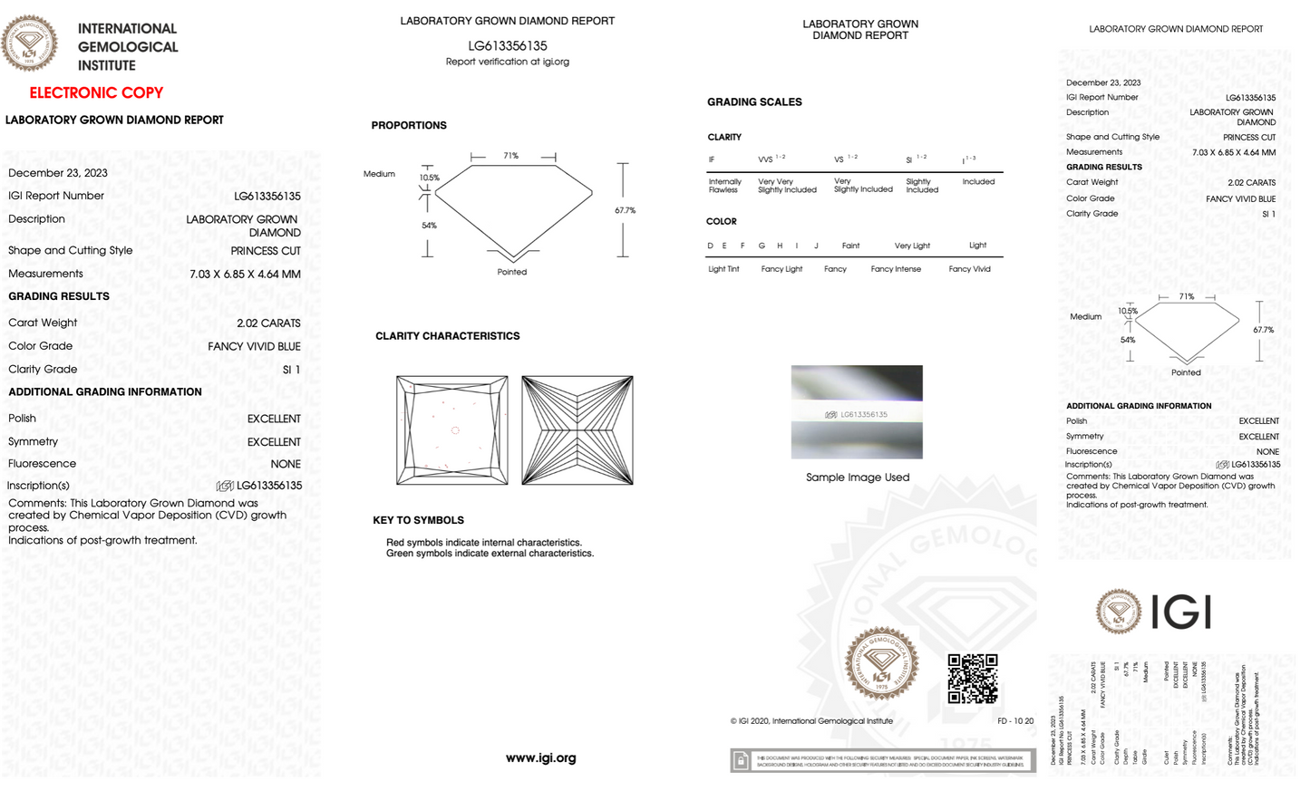 2 CT Princess Cut Lab Grown Diamond | IGI Certified Fancy Color Diamond