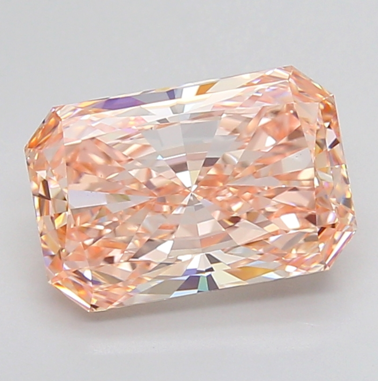 3.89 CT Radiant Cut Fancy Intense Pink Lab Grown Diamond | IGI Certified Loose Diamond