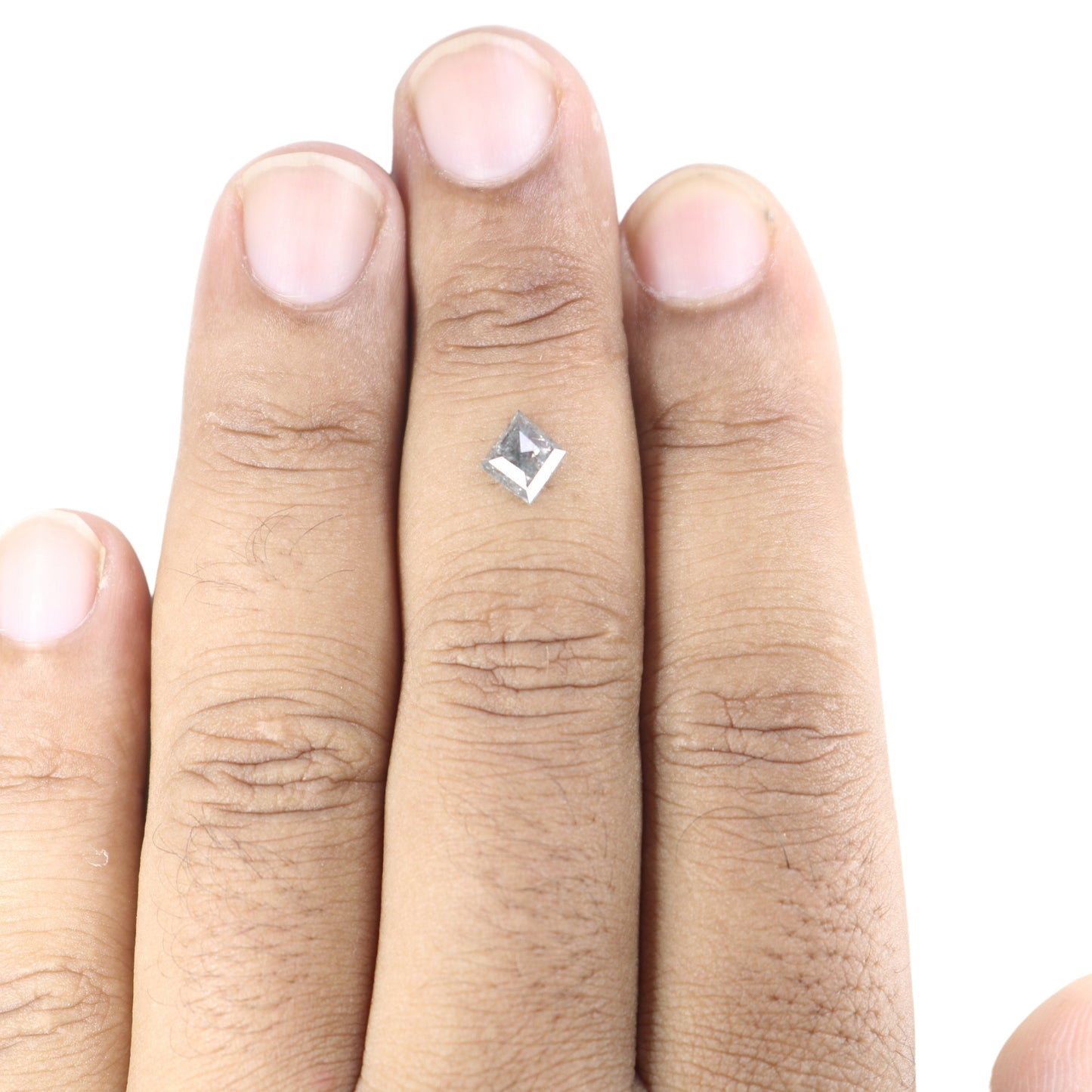 0.86 CT Salt And Pepper Kite Shape Diamond For Engagement Ring | Gift For Wife | Gift For Girl Friend