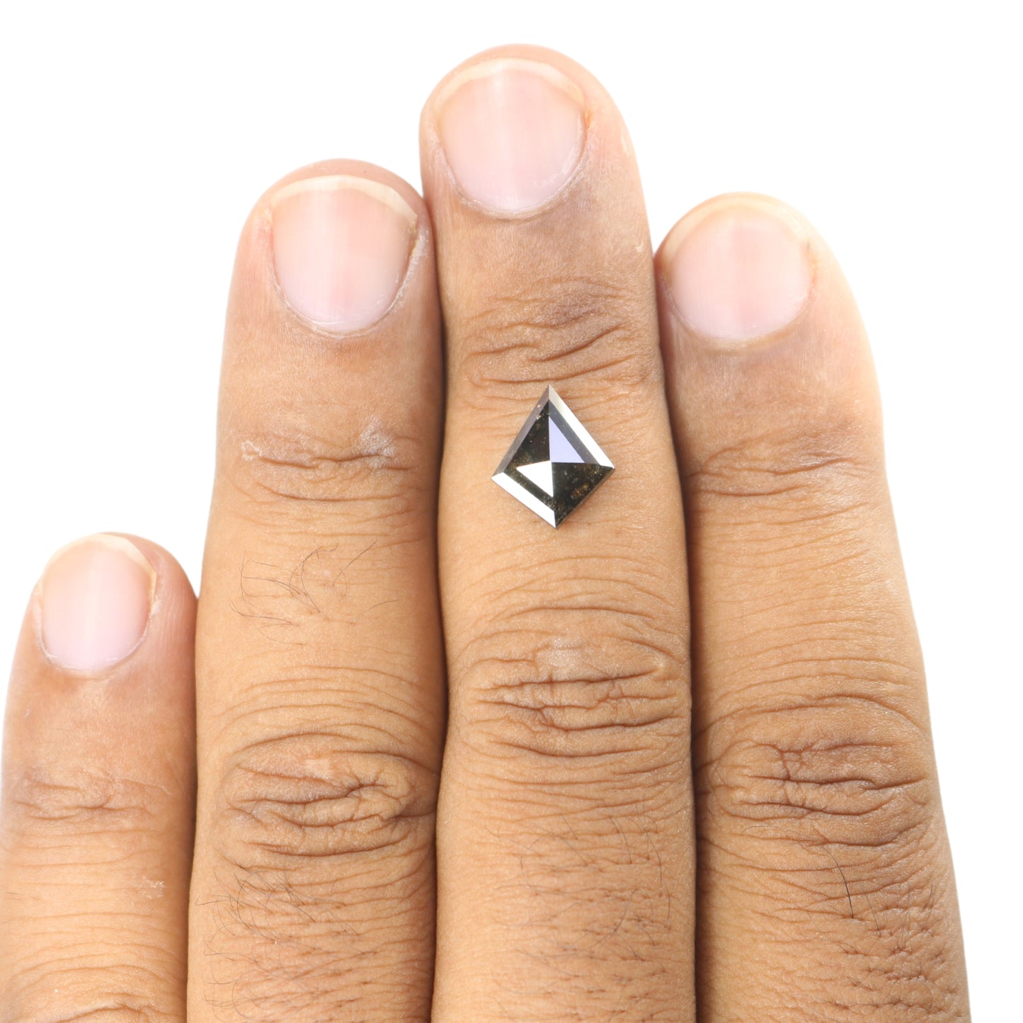 1.95 CT Kite Shape Fancy Salt And Pepper Diamond For Engagement Ring