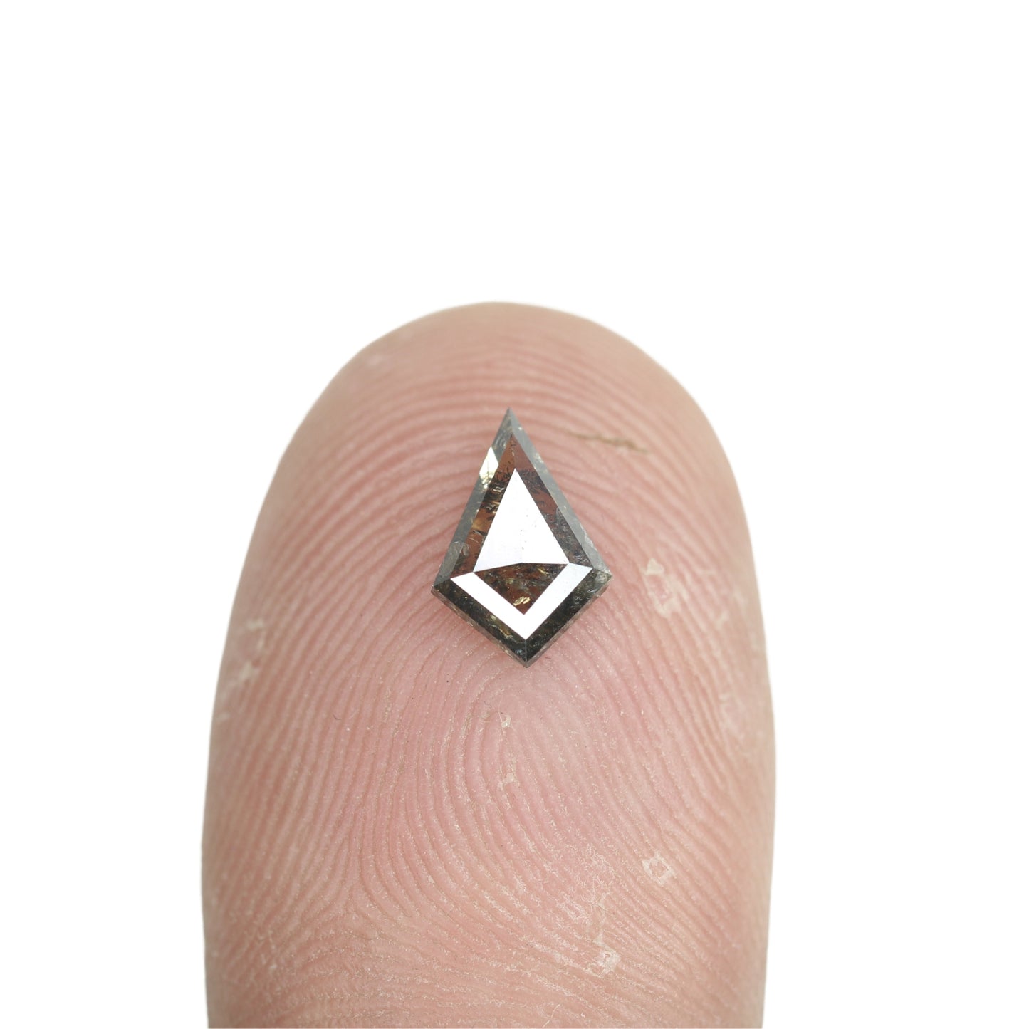 0.54 CT Kite Shape Salt And Pepper Diamond For Engagement Ring