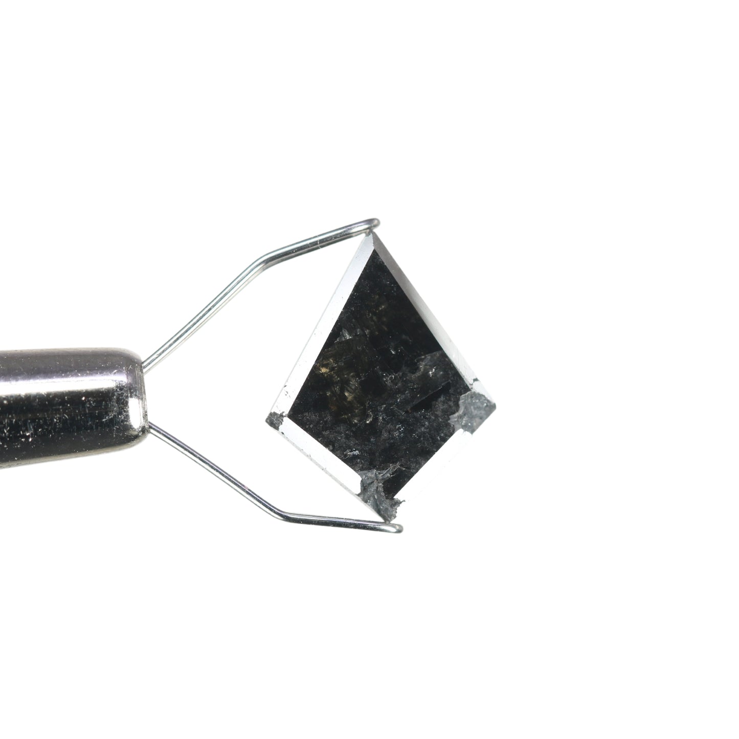 2.99 CT Natural Salt And Pepper Rustic Kite Shape Diamond For Engagement Ring