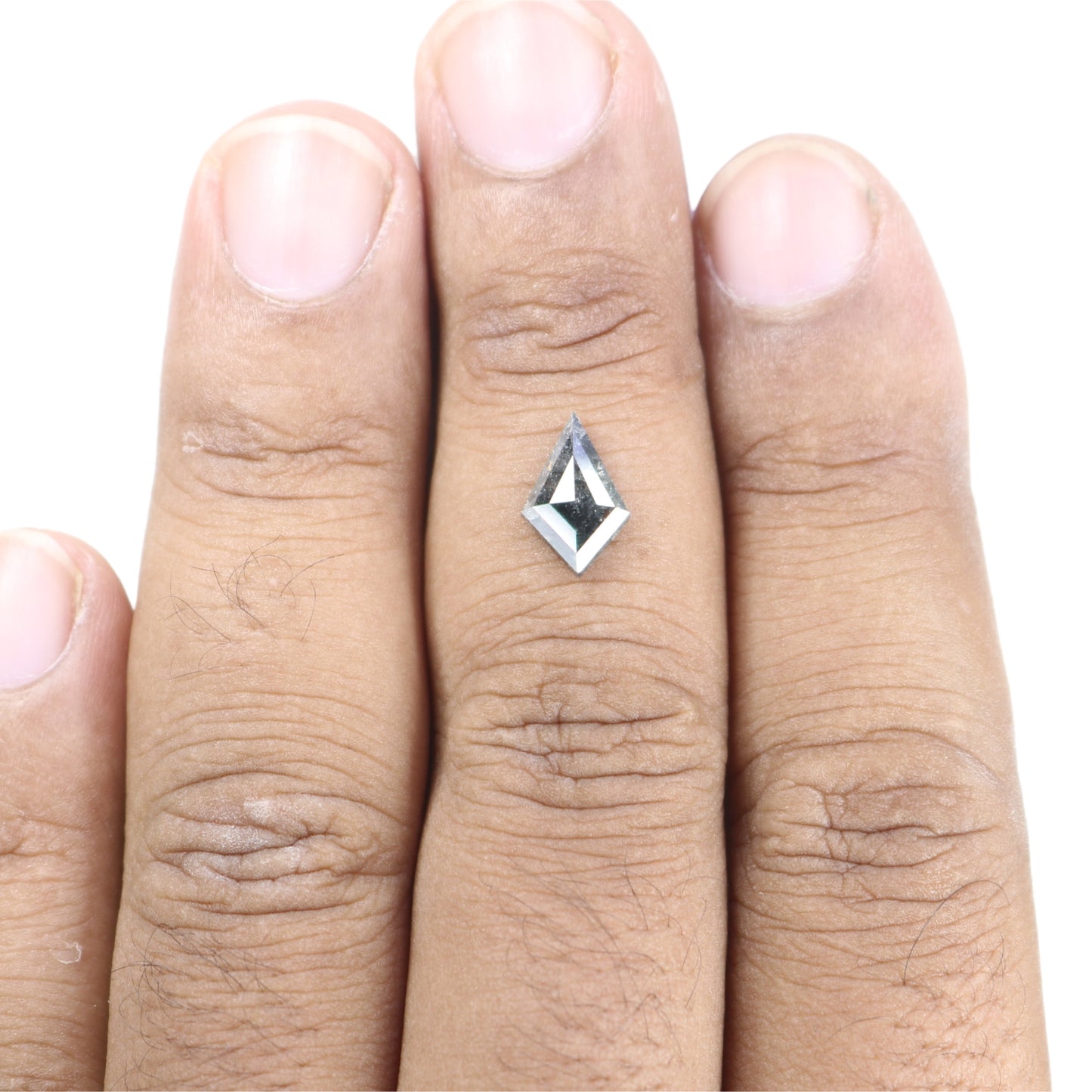 1.32 CT Kite Shape Fancy Salt And Pepper Diamond For Engagement Ring | Gift For Girl Friend | Customized Ring Making