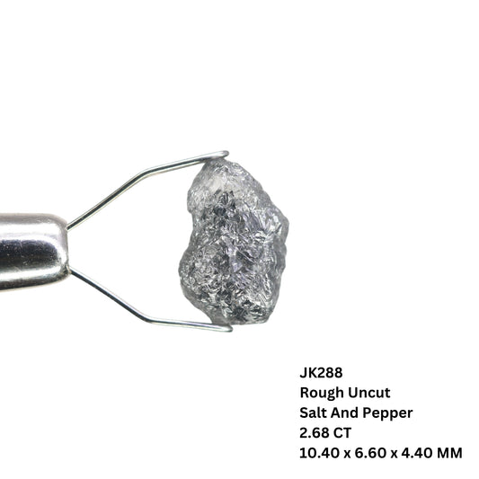 2.68 CT Salt And Pepper Natural Rough Uncut Diamond For Wedding Jewelry | Diamond Pendant