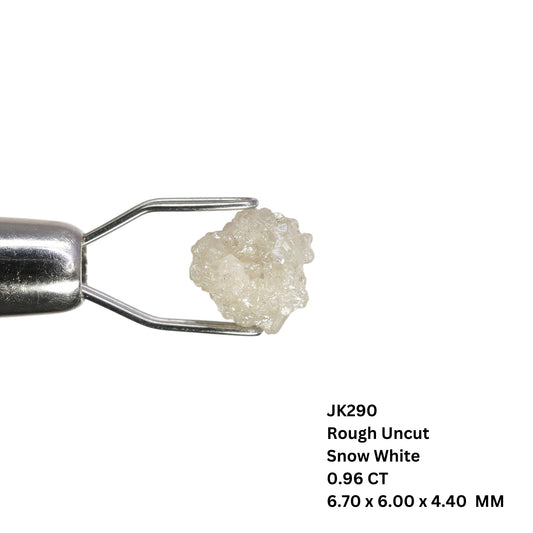 0.96 CT Fancy Snow White Rough Uncut Diamond For Engagement Ring | Diamond Pendant