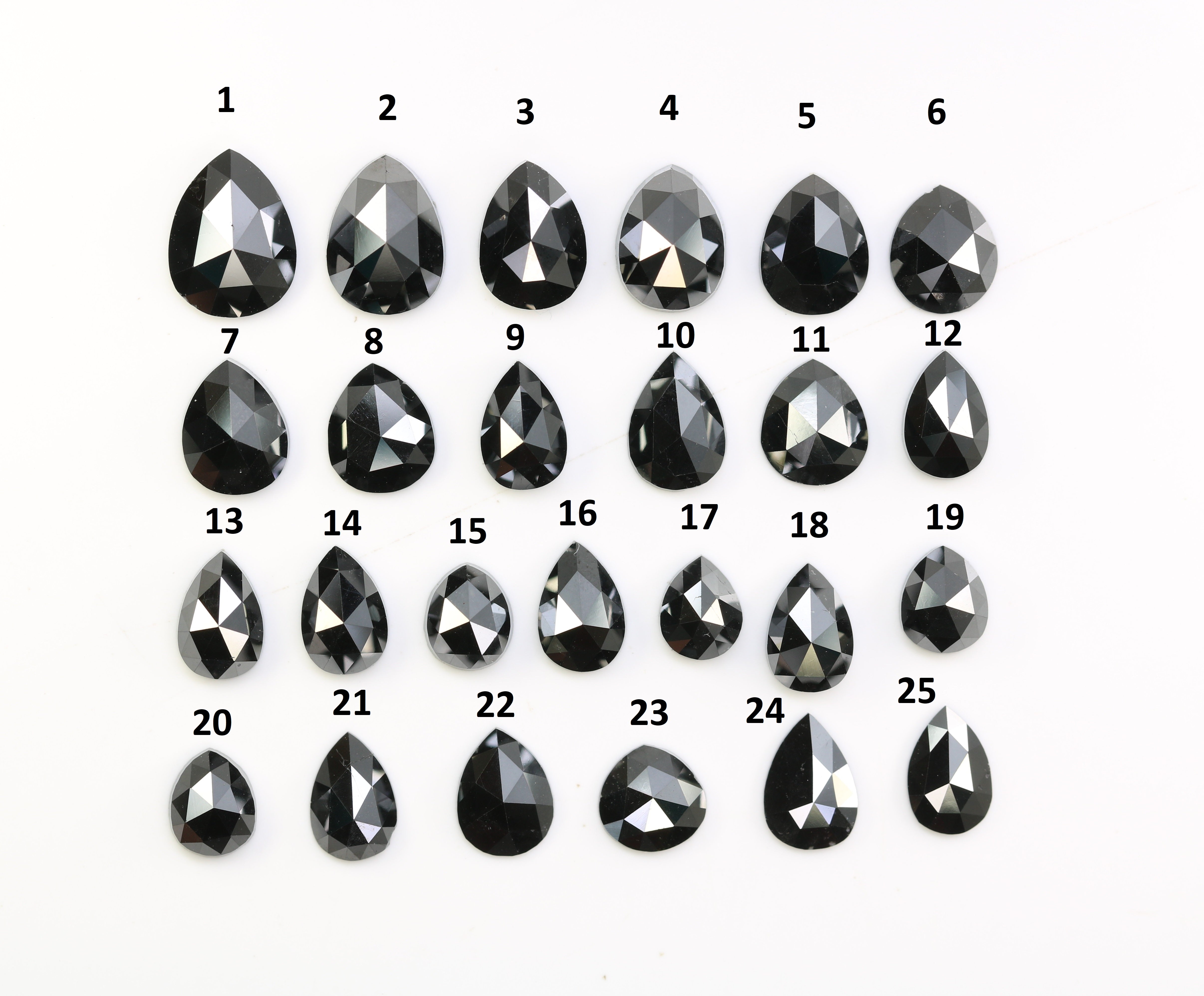 0.30 CT To 1.16 CT Pear Cut Black Diamond For Engagement Ring