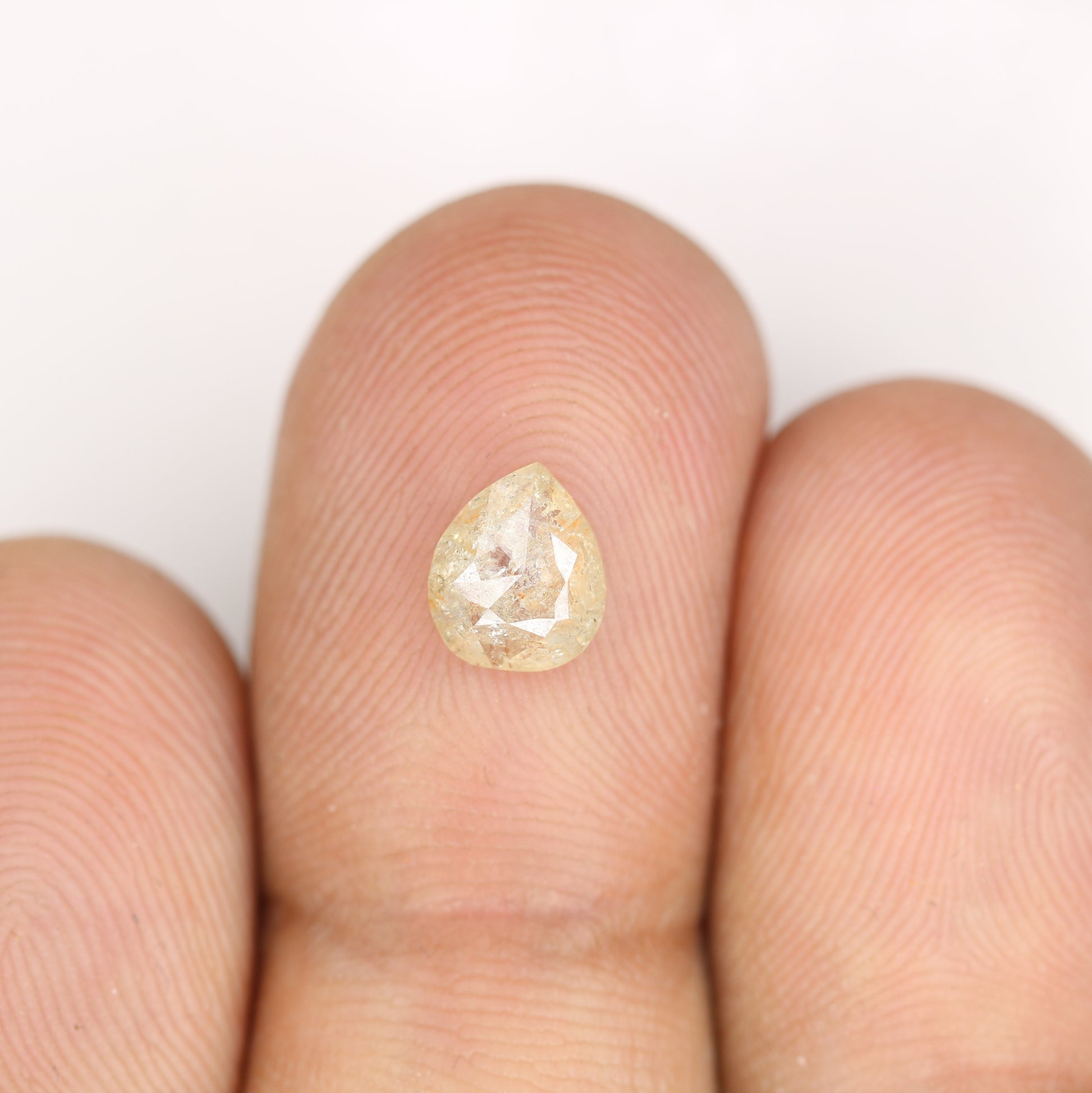 0.92 CT Light Yellow Loose Natural Pear Cut Diamond For Birthday Gift Ring | Double Band Pear Shape Diamond Ring - JayKrishna Diamond