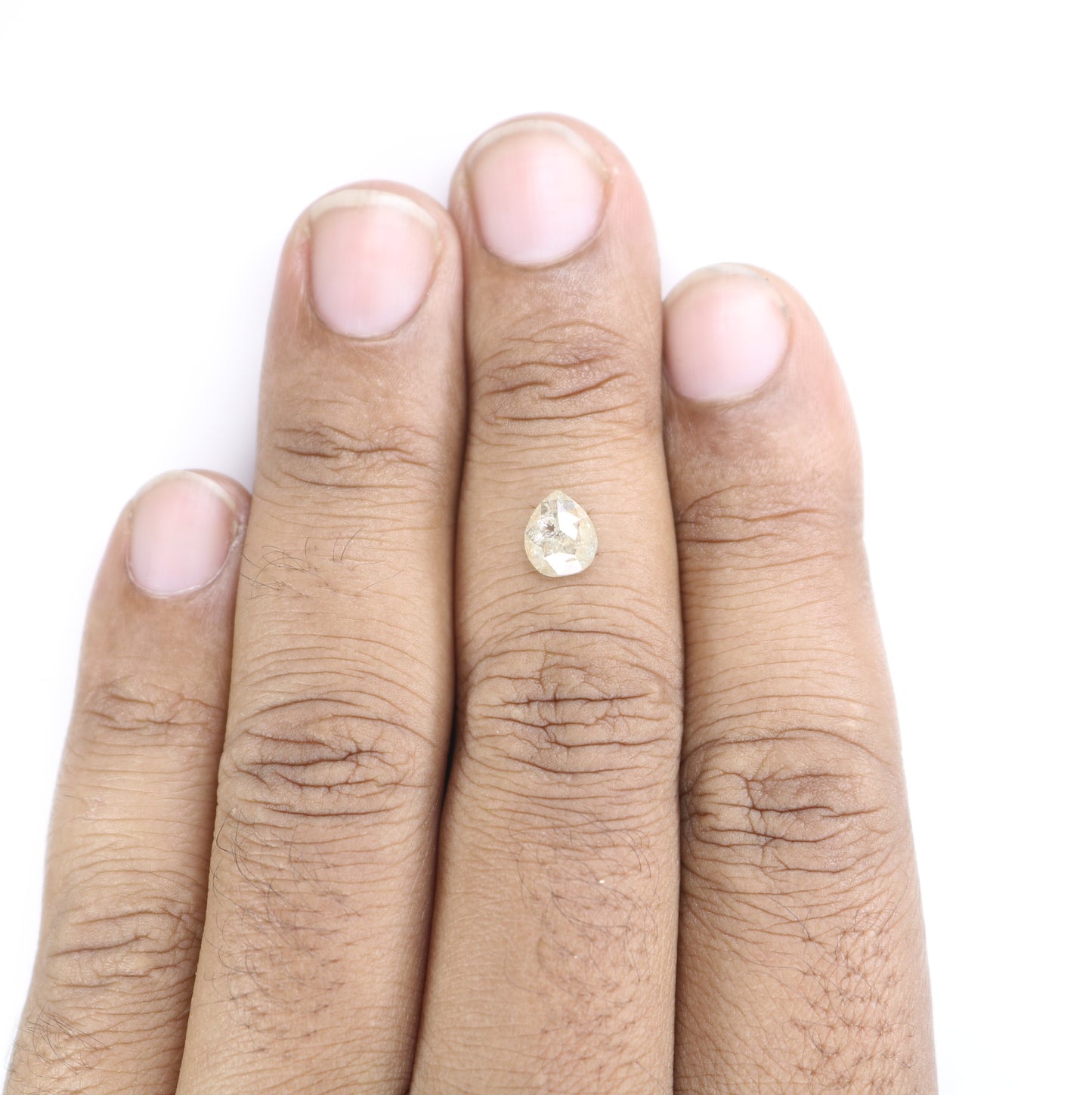 0.92 CT Light Yellow Loose Natural Pear Cut Diamond For Birthday Gift Ring | Double Band Pear Shape Diamond Ring - JayKrishna Diamond