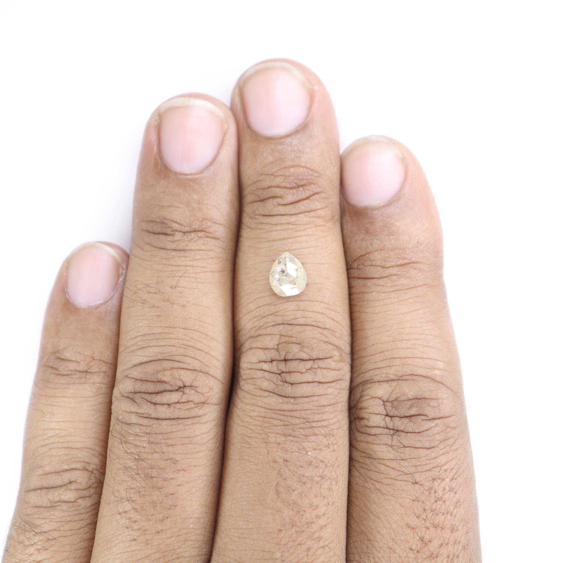 0.92 CT Light Yellow Loose Natural Pear Cut Diamond For Birthday Gift Ring | Double Band Pear Shape Diamond Ring - JayKrishna Diamond