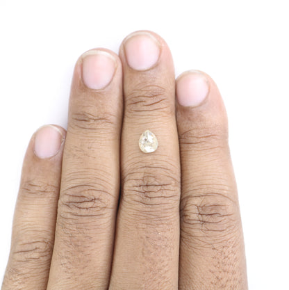 0.92 CT Light Yellow Loose Natural Pear Cut Diamond For Birthday Gift Ring | Double Band Pear Shape Diamond Ring - JayKrishna Diamond