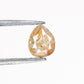 0.48 CT Pear Peach Colour Diamond For Engagement Necklace | Pear Matte Finish Band Ring