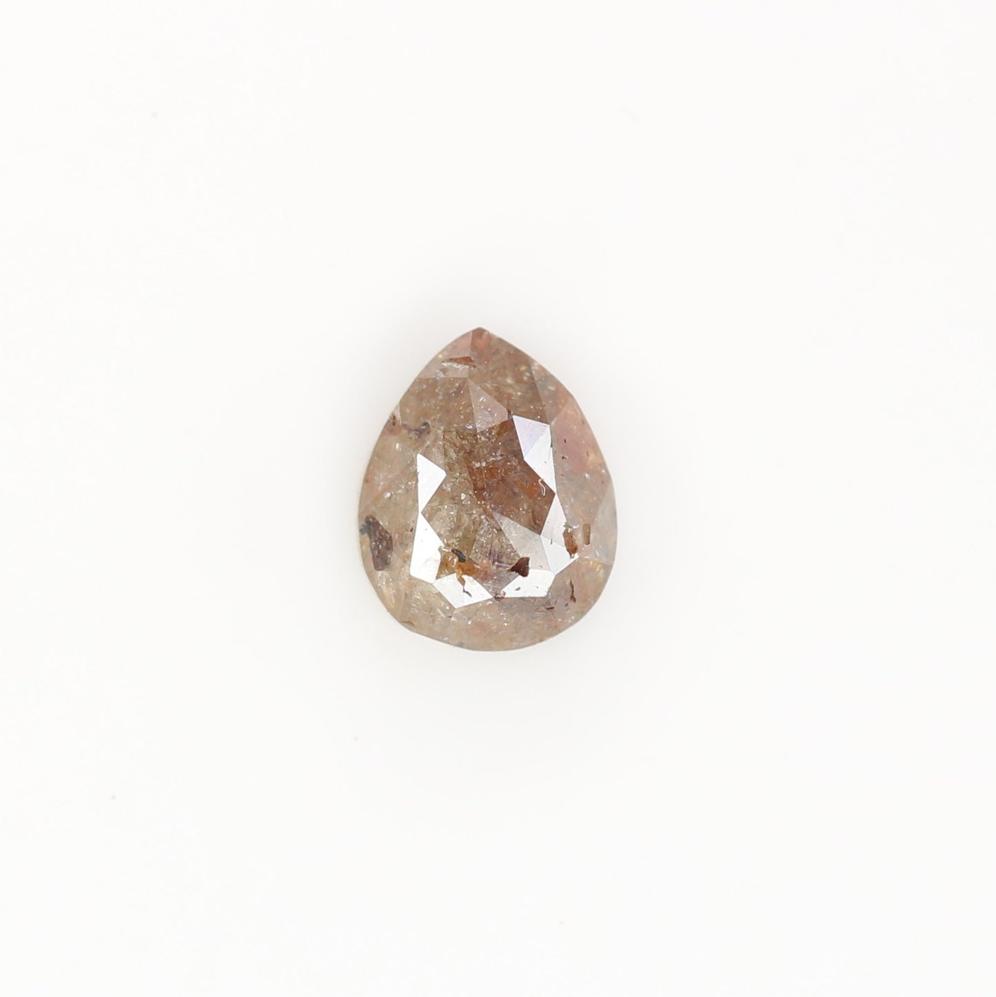 0.63 CT Red Pear Natural Loose Diamond For Aniiversary Ring | Rustic Pear Diamond Engagement Ring