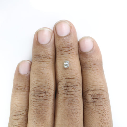 0.67 CT Salt And Paper Emerald Shape Engagement Ring Diamond | Anniversary Gift Diamond Ring