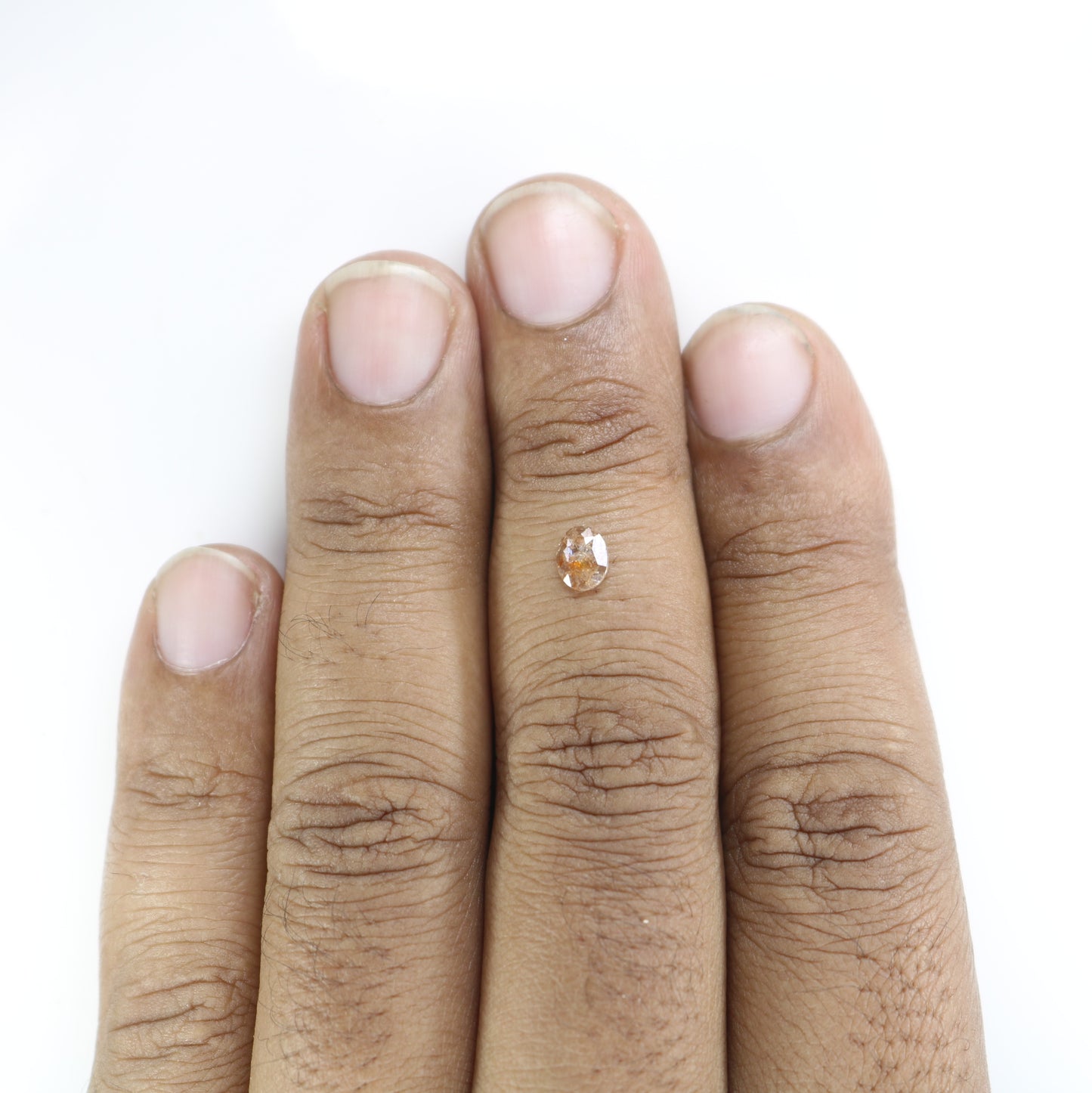0.33 CT Peach  Oval Shape Diamond For Engagement Ring | Customize Handmade Oval Diamond Jewelry