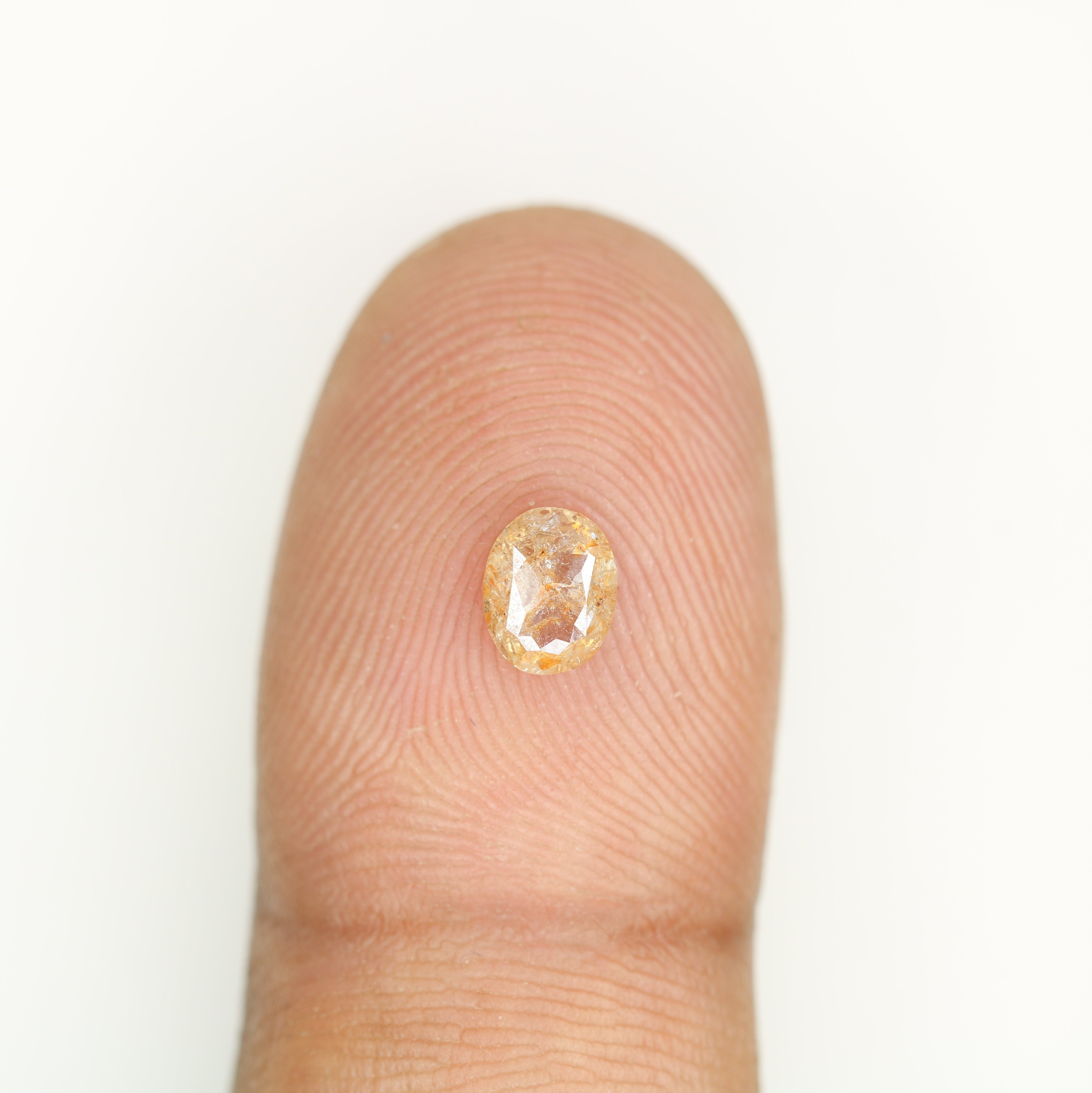 0.54 CT Peach Colour Oval Shape Brilliant Cut Diamond For Engagement Ring