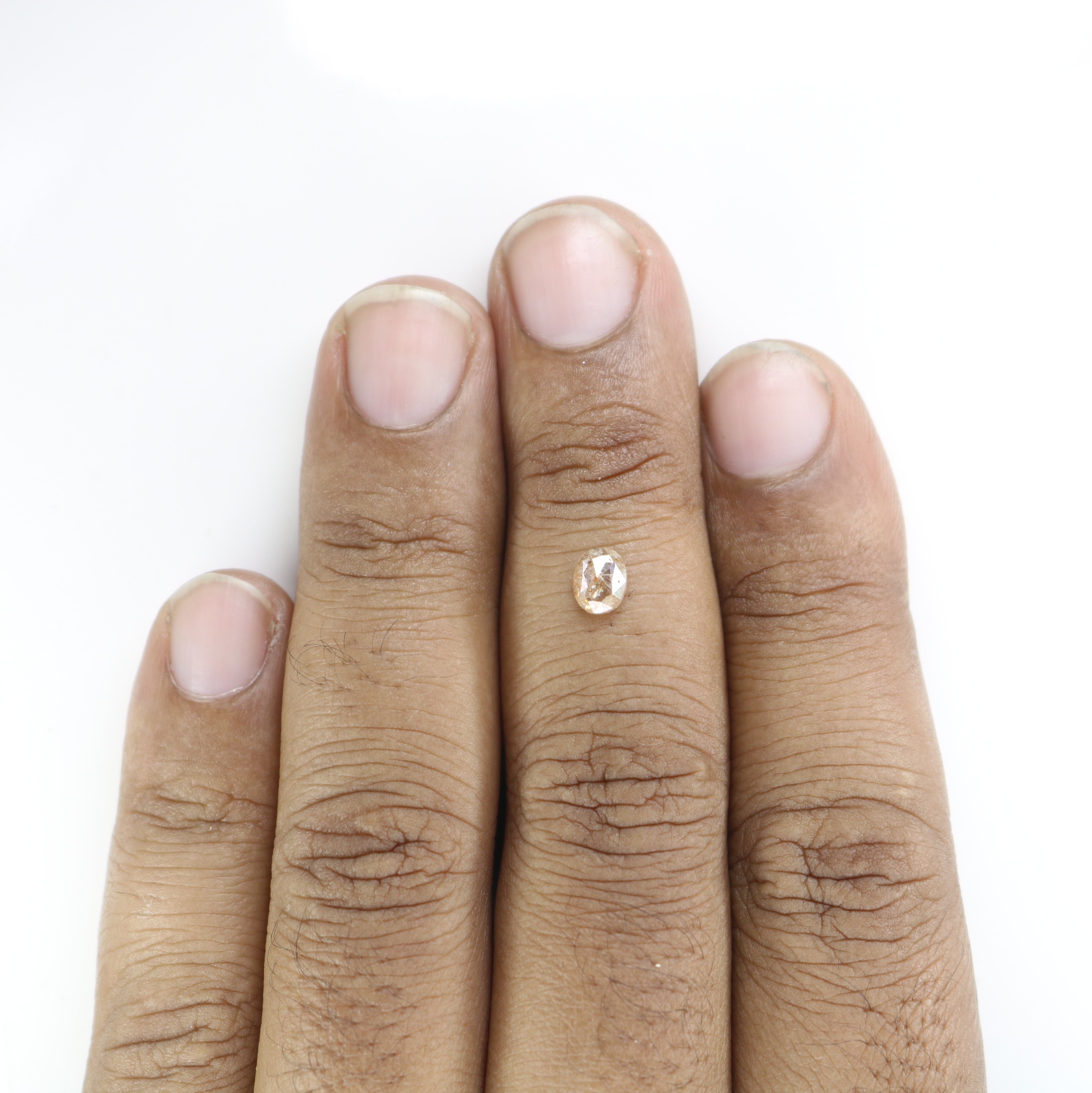 0.54 CT Peach Colour Oval Shape Brilliant Cut Diamond For Engagement Ring