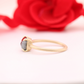 Emerald Cut Salt And Pepper 1.50 CT 14K Yellow Gold Matte Finish Engagement Ring