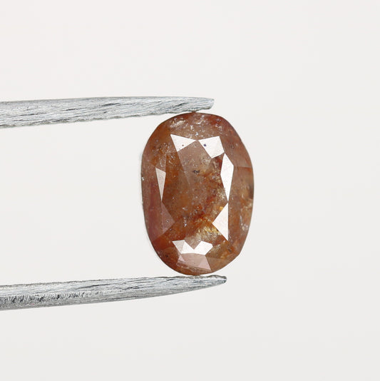 1.47 CT Oval Shape Red Natural Fancy Diamond For Engagement Ring | Customize Ring | Red Oval Diamond | Red Diamond Ring - JayKrishna Diamond