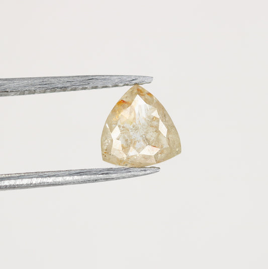 0.83 CT Peach Colour Triangle Shape Rose Cut Diamond For gift Ring | Rose Gold Engagement Ring - JayKrishna Diamond