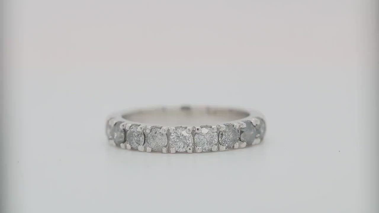 Salt and pepper sales diamond eternity ring