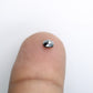 0.21 CT Round Rose Cut Natural Black Diamond For Engagement Ring