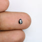 0.27 CT Black Pear Cut Natural Diamond For Engagement Ring