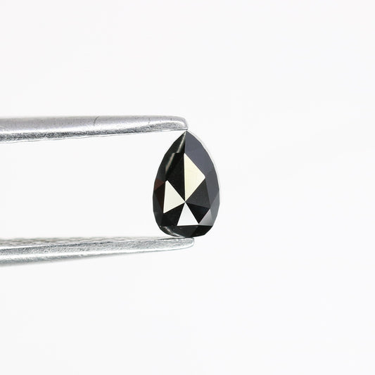 0.30 CT Loose Black Pear Shape Natural Diamond For Engagement Ring