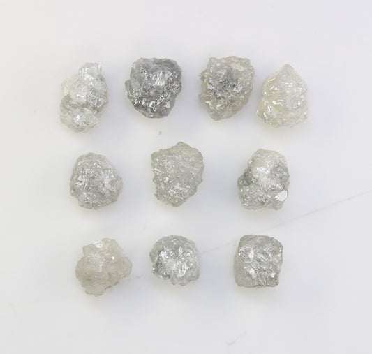 5.84 CT Grey  Rough Irregular Cut Diamond For Engagement Ring - JayKrishna Diamond