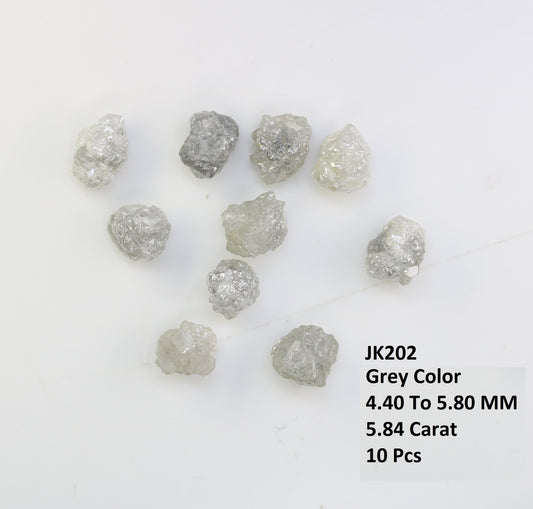 5.84 CT Grey  Rough Irregular Cut Diamond For Engagement Ring