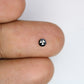 0.20 CT Round Rose Cut Loose Black Diamond For Engagement Ring