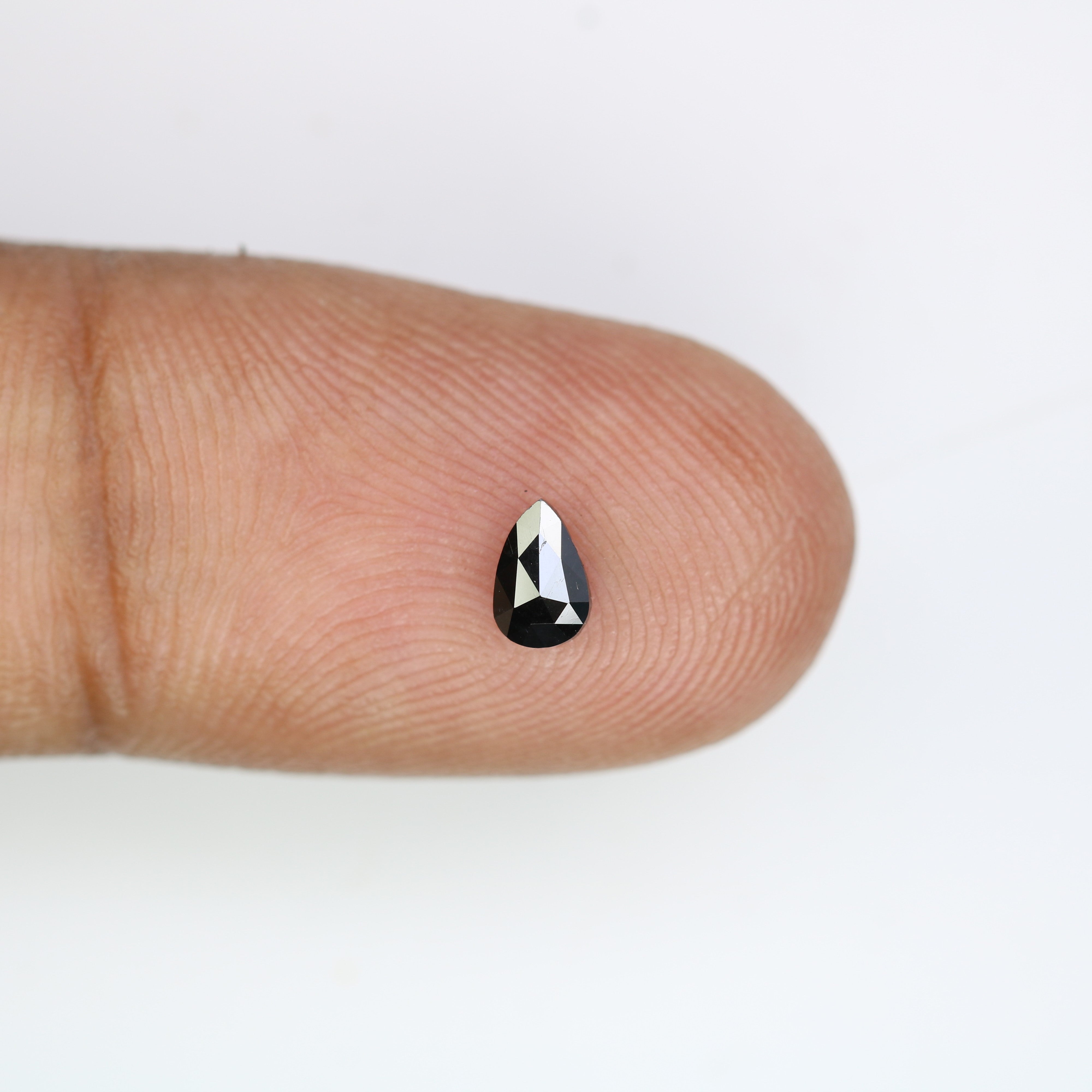 0.24 CT Pear Shape Black Diamond For Engagement Ring