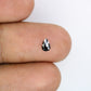 0.24 CT Pear Shape Black Diamond For Engagement Ring