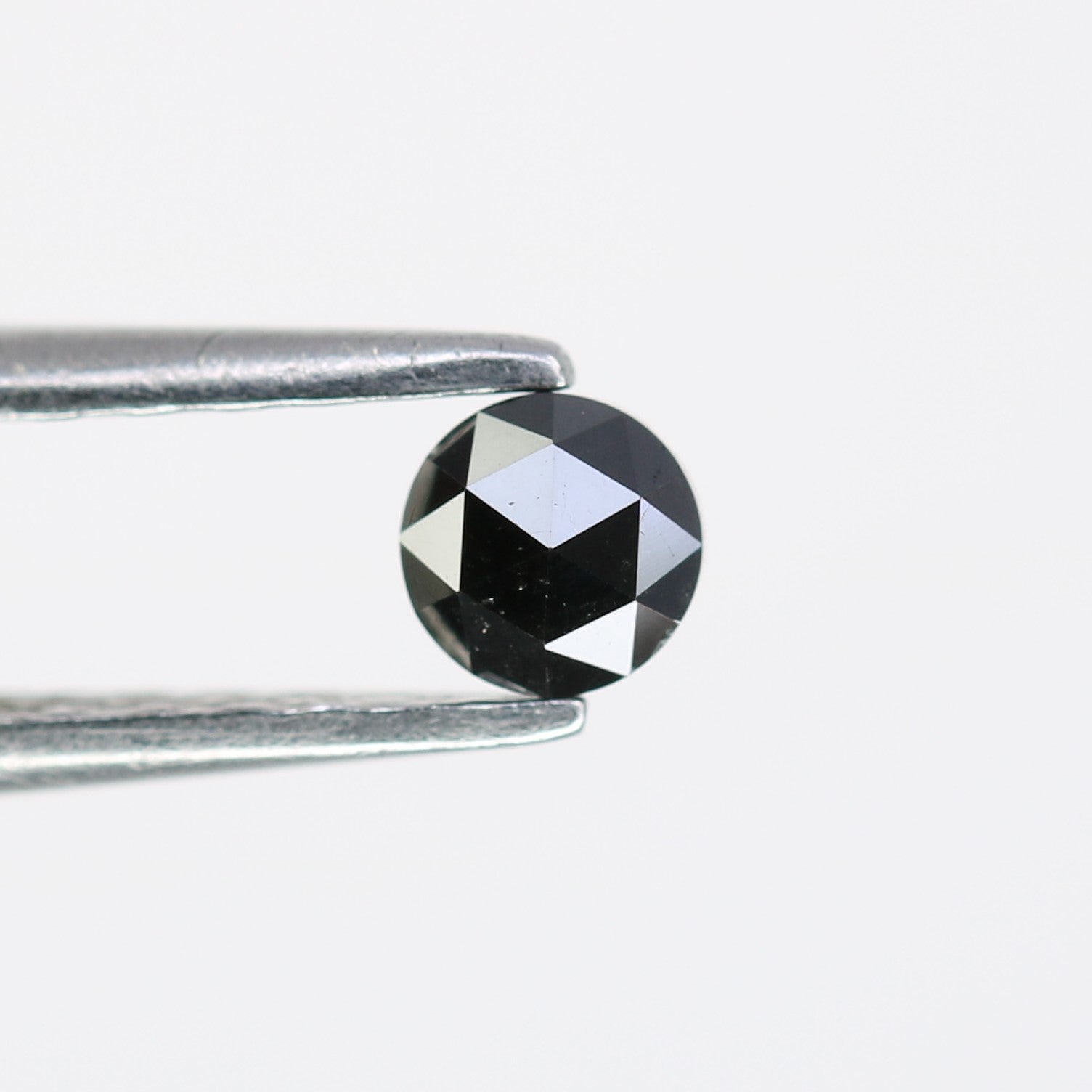 0.22 CT Round Rose Cut 3.60 x 1.80 MM Black Loose Diamond For Engagement Ring