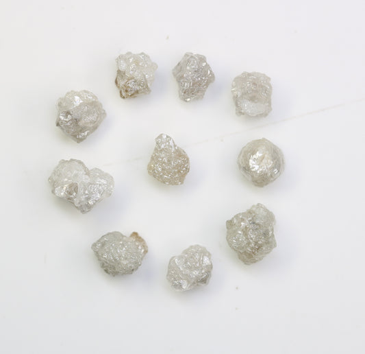 5.79 CT Irregular Cut Grey Rough Diamond For Engagement Ring - JayKrishna Diamond