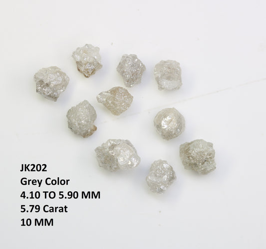 5.79 CT Irregular Cut Grey Rough Diamond For Engagement Ring