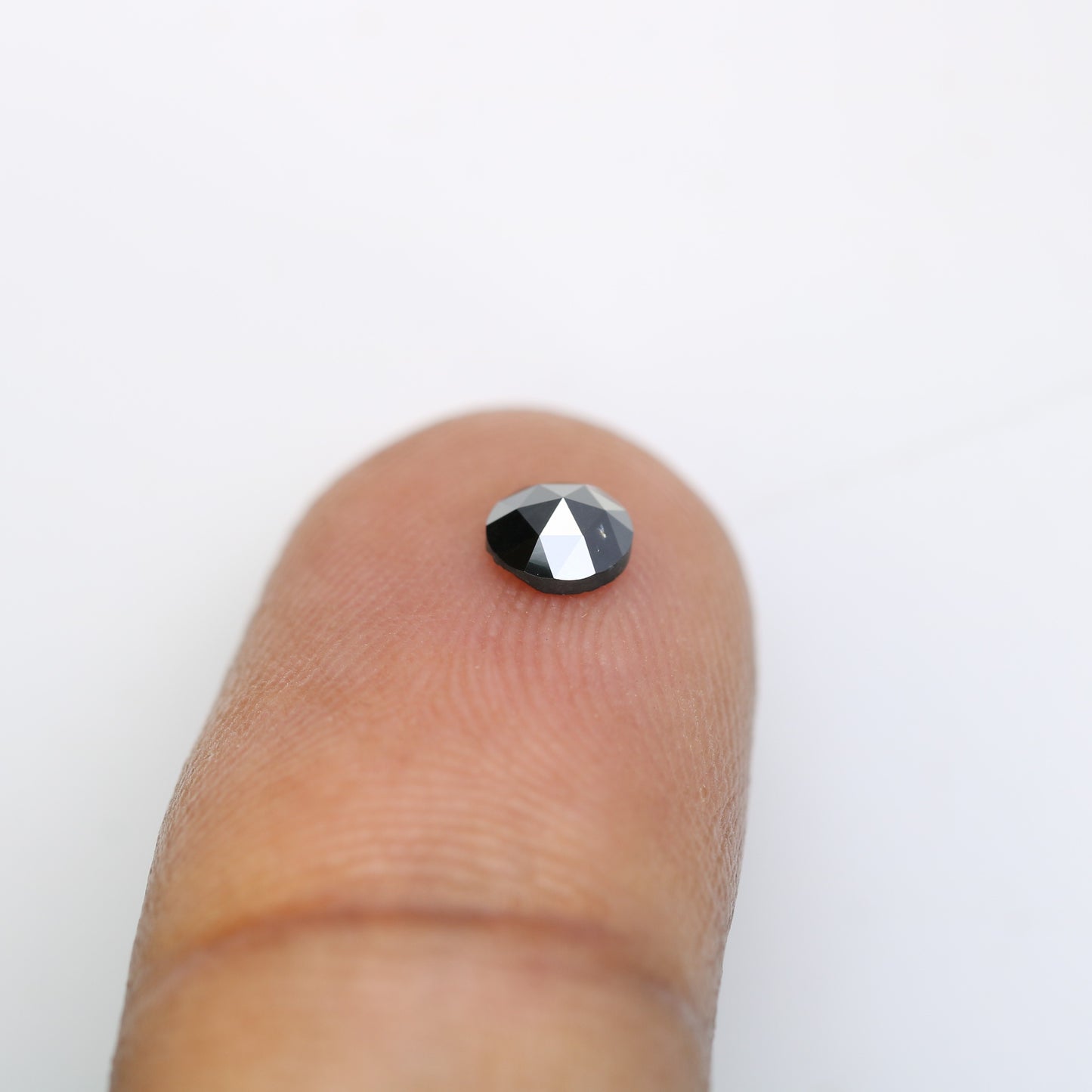 0.34 CT Round Rose Cut Black Loose Diamond For Engagement Ring
