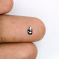0.18 CT 5.10 MM Pear Shape Black Loose Diamond For Engagement Ring