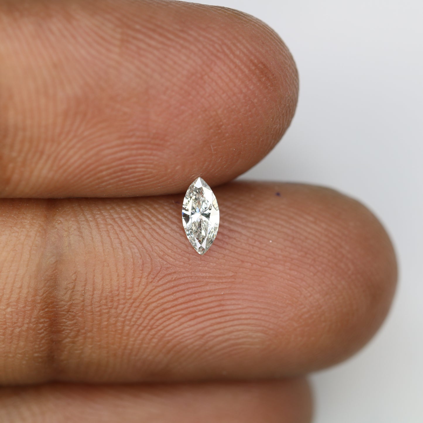 0.19 CT Marquise Shape Salt And Pepper Natural Diamond For Engagement Ring